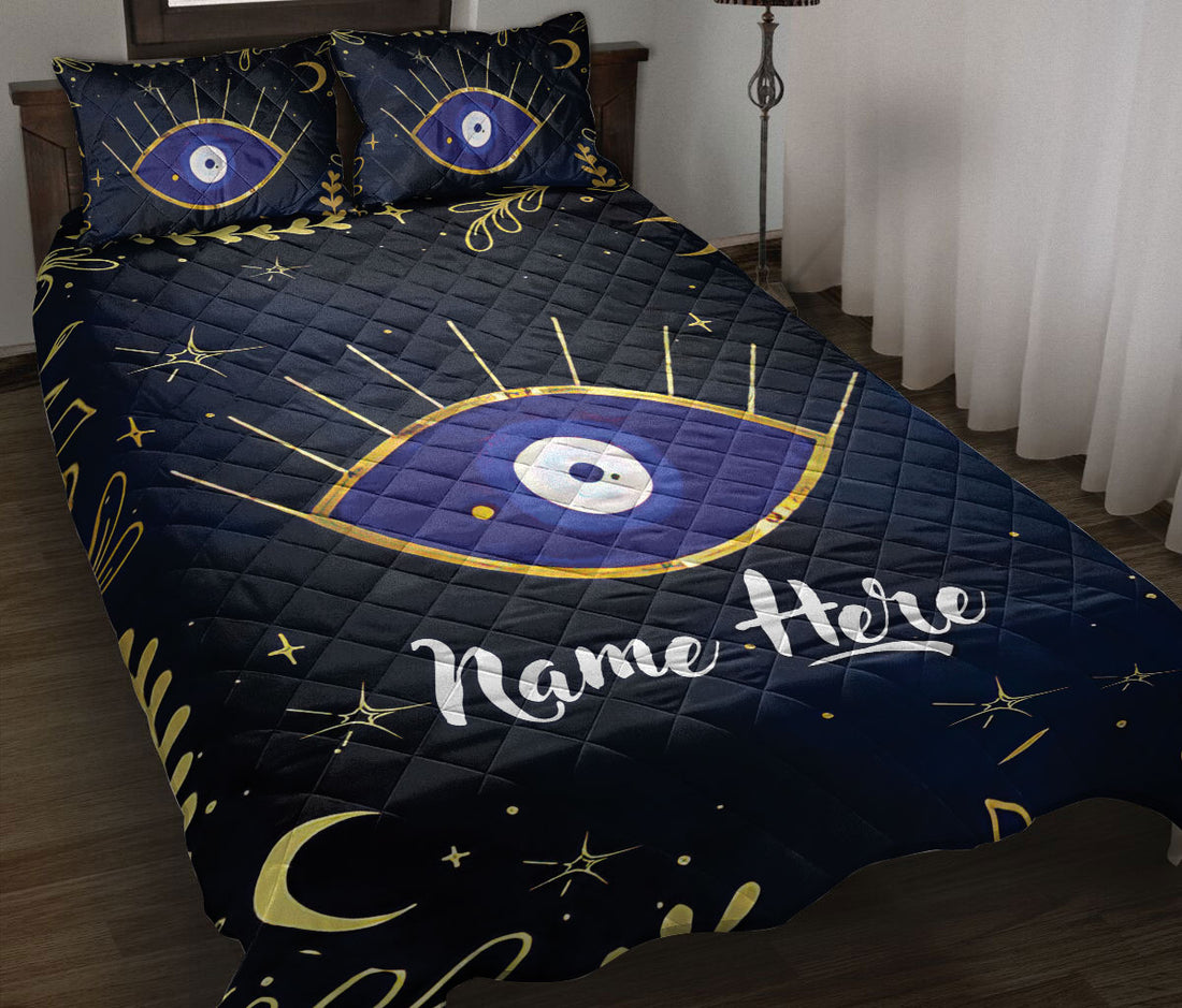 Ohaprints-Quilt-Bed-Set-Pillowcase-Nazar-Greek-Matiasma-Mati-Evil-Mataki-Eye-Spirit-Idea-Custom-Personalized-Name-Blanket-Bedspread-Bedding-513-Throw (55'' x 60'')