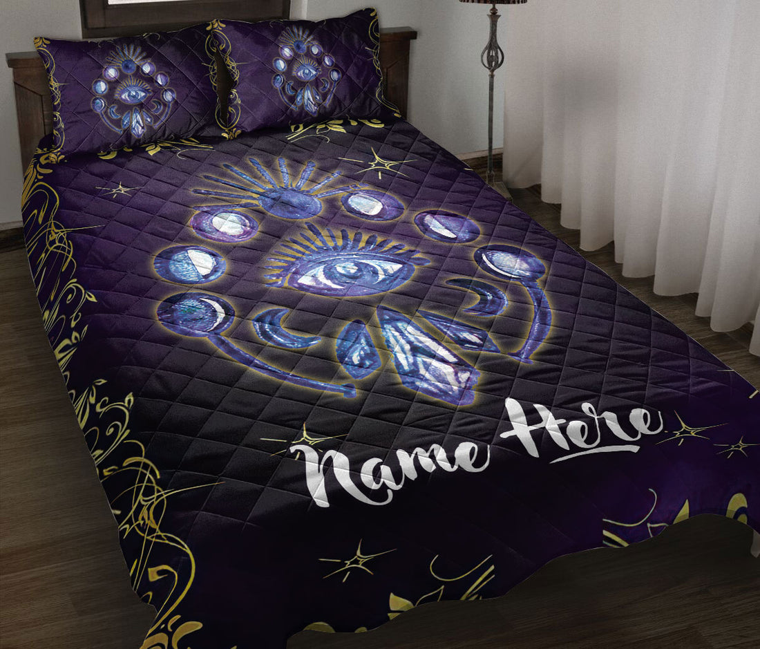 Ohaprints-Quilt-Bed-Set-Pillowcase-Nazar-Greek-Matiasma-Mati-Evil-Mataki-Eye-Wicca-Blue-Custom-Personalized-Name-Blanket-Bedspread-Bedding-1102-Throw (55'' x 60'')