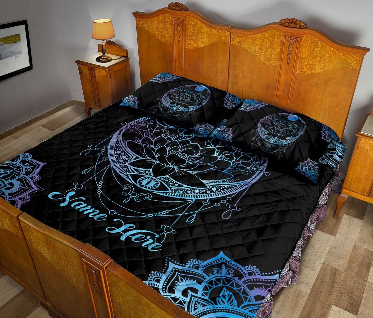 Ohaprints-Quilt-Bed-Set-Pillowcase-Nazar-Greek-Matiasma-Mati-Evil-Mataki-Eye-Hologram-Custom-Personalized-Name-Blanket-Bedspread-Bedding-1103-King (90'' x 100'')