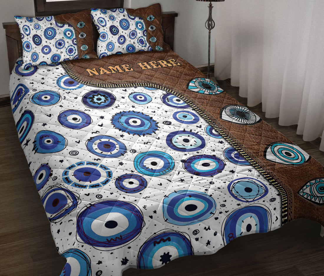 Ohaprints-Quilt-Bed-Set-Pillowcase-Nazar-Greek-Matiasma-Mati-Evil-Mataki-Eye-Witch-Wicca-Custom-Personalized-Name-Blanket-Bedspread-Bedding-1686-Throw (55'' x 60'')