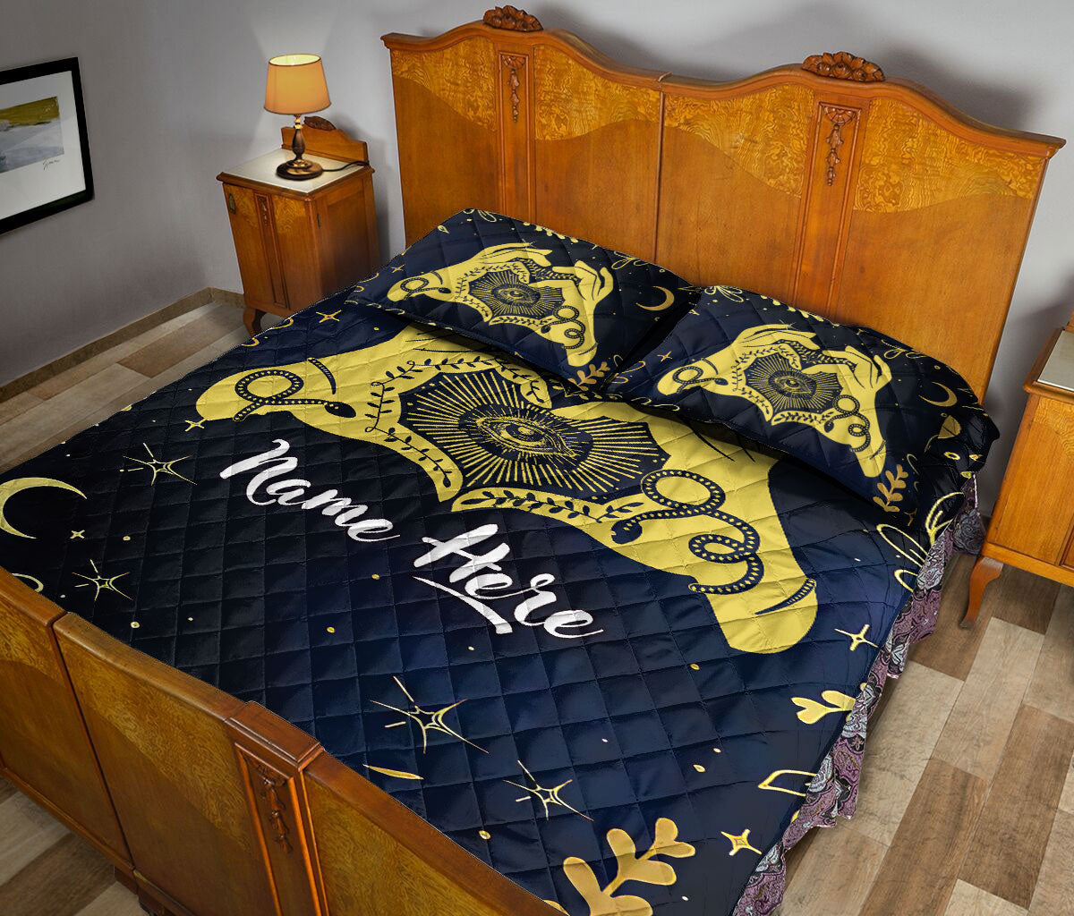 Ohaprints-Quilt-Bed-Set-Pillowcase-Nazar-Greek-Matiasma-Mati-Evil-Mataki-Eye-Spirit-Custom-Personalized-Name-Blanket-Bedspread-Bedding-2866-King (90'' x 100'')