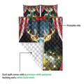 Ohaprints-Quilt-Bed-Set-Pillowcase-White-Deer-Christmas-Light-In-Forest-American-Flag-Unique-Gift-Blanket-Bedspread-Bedding-4245-Queen (80'' x 90'')