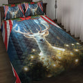 Ohaprints-Quilt-Bed-Set-Pillowcase-Mystic-Deer-String-Light-In-Forest-American-Flag-Unique-Gift-Blanket-Bedspread-Bedding-4246-Throw (55'' x 60'')