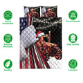 Ohaprints-Quilt-Bed-Set-Pillowcase-Red-Tractor-Farm-Country-Life-String-Lights-Snowflake-Us-Flag-Blanket-Bedspread-Bedding-4157-Double (70'' x 80'')