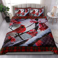 Ohaprints-Quilt-Bed-Set-Pillowcase-Cardinal-Bird-Snowflake-Red-Maple-Leaf--Buffalo-Plaid-Christmas-Gift-Blanket-Bedspread-Bedding-4221-King (90'' x 100'')