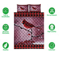 Ohaprints-Quilt-Bed-Set-Pillowcase-Cardinal-Cherry-Tree-Snowflake-Red-Buffalo-Plaid-Gift-Bird-Lovers-Blanket-Bedspread-Bedding-4223-Double (70'' x 80'')