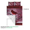 Ohaprints-Quilt-Bed-Set-Pillowcase-Cardinal-Cherry-Tree-Snowflake-Red-Buffalo-Plaid-Gift-Bird-Lovers-Blanket-Bedspread-Bedding-4223-Queen (80'' x 90'')