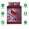 Ohaprints-Quilt-Bed-Set-Pillowcase-Red-Cardinal-Cherry-Tree-Snowflake-Red-Buffalo-Plaid-Gift-Bird-Lover-Blanket-Bedspread-Bedding-4224-Double (70'' x 80'')