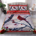 Ohaprints-Quilt-Bed-Set-Pillowcase-Beautiful-Cardinal-Bird-Cherry-Tree-And-Snowflake-Bird-Lovers-Blanket-Bedspread-Bedding-4225-King (90'' x 100'')