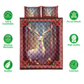 Ohaprints-Quilt-Bed-Set-Pillowcase-White-Deer-With-Christmas-Light-And-Holy-Poinsettia-Christmas-Gifts-Blanket-Bedspread-Bedding-4230-Double (70'' x 80'')