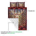 Ohaprints-Quilt-Bed-Set-Pillowcase-Lovely-Deer-Christmas-Light-Holy-Berry-Unique-Christmas-Gifts-Blanket-Bedspread-Bedding-4231-Queen (80'' x 90'')