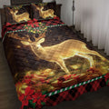 Ohaprints-Quilt-Bed-Set-Pillowcase-Beautiful-Deer-In-Forest-With-Wreath-Chrismas-Unique-Christmas-Gifts-Blanket-Bedspread-Bedding-4233-Throw (55'' x 60'')