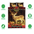 Ohaprints-Quilt-Bed-Set-Pillowcase-Beautiful-Deer-In-Forest-With-Wreath-Chrismas-Unique-Christmas-Gifts-Blanket-Bedspread-Bedding-4233-Double (70'' x 80'')