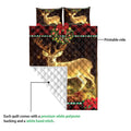 Ohaprints-Quilt-Bed-Set-Pillowcase-Beautiful-Deer-In-Forest-With-Wreath-Chrismas-Unique-Christmas-Gifts-Blanket-Bedspread-Bedding-4233-Queen (80'' x 90'')