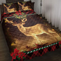 Ohaprints-Quilt-Bed-Set-Pillowcase-Lovely-Deer-In-Forest-With-Wreath-Christmas-Unique-Gifts-Blanket-Bedspread-Bedding-4234-Throw (55'' x 60'')