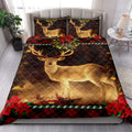 Ohaprints-Quilt-Bed-Set-Pillowcase-Lovely-Deer-In-Forest-With-Wreath-Christmas-Unique-Gifts-Blanket-Bedspread-Bedding-4234-King (90'' x 100'')