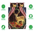 Ohaprints-Quilt-Bed-Set-Pillowcase-Beautiful-Deer-In-Forest-With-Gift-Boxes-Christmas-American-Flag-Blanket-Bedspread-Bedding-4236-Double (70'' x 80'')