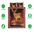 Ohaprints-Quilt-Bed-Set-Pillowcase-Lovely-Deer-With-Christmas-Tree-And-Gift-Box-Unique-Christmas-Gifts-Blanket-Bedspread-Bedding-4237-Double (70'' x 80'')