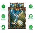 Ohaprints-Quilt-Bed-Set-Pillowcase-Beautiful-White-Deer-In-Forest-With-Christmas-Light-Christmas-Gifts-Blanket-Bedspread-Bedding-4239-Double (70'' x 80'')