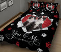 Ohaprints-Quilt-Bed-Set-Pillowcase-Tuxedo-Cat-Cute-Pet-Cat-Lover-Heart-Blanket-Bedspread-Bedding-621-King (90'' x 100'')