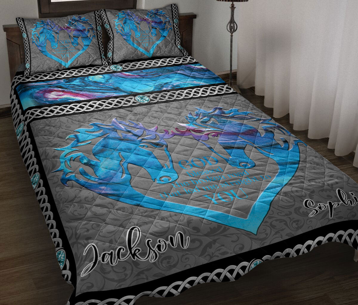 Ohaprints-Quilt-Bed-Set-Pillowcase-Couple-Precious-Moment-First-Year-Love-Together-Anniversary-Custom-Personalized-Name-Blanket-Bedspread-Bedding-1370-Throw (55'' x 60'')