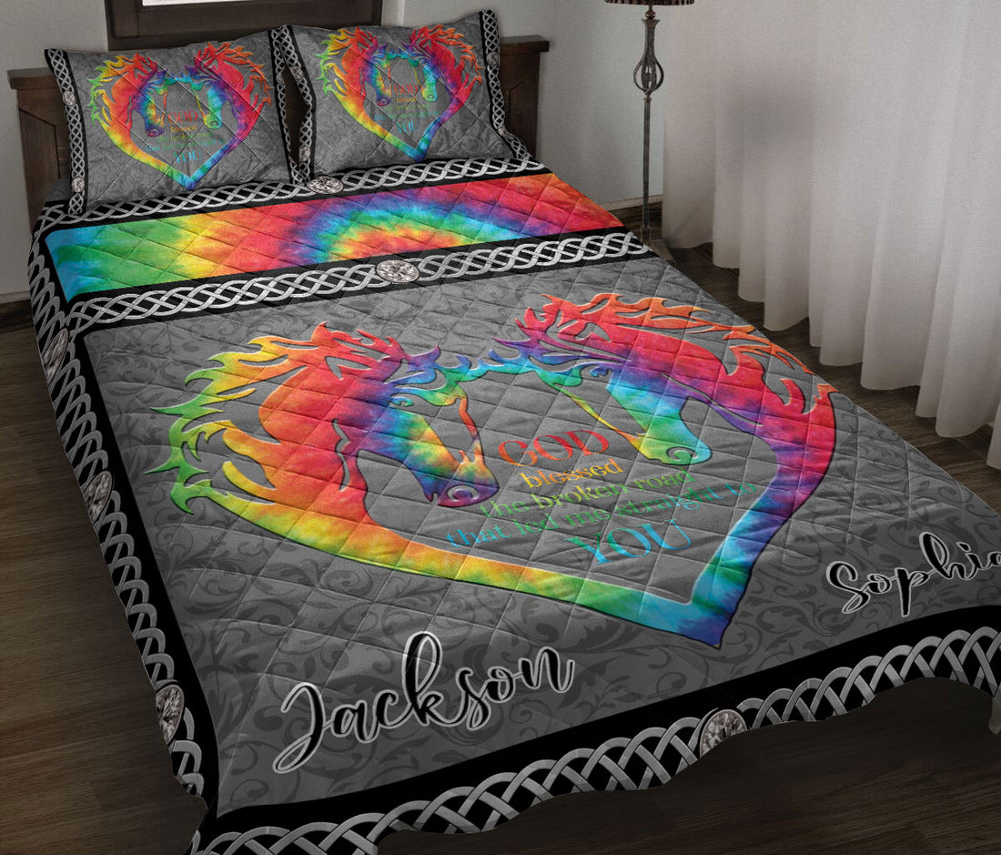 Ohaprints-Quilt-Bed-Set-Pillowcase-Couple-Precious-Moment-First-Year-Love-Together-Anniversary-Custom-Personalized-Name-Blanket-Bedspread-Bedding-3306-Throw (55'' x 60'')