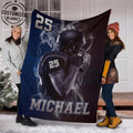 Ohaprints-Fleece-Sherpa-Blanket-American-Football-Gift-For-Son-Boy-Men-Custom-Personalized-Name-Number-Soft-Throw-Blanket-1254-Fleece Blanket