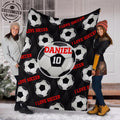 Ohaprints-Fleece-Sherpa-Blanket-Soccer-I-Love-Soccer-Make-Them-Special-Lover-Gift-Custom-Personalized-Name-Number-Soft-Throw-Blanket-1516-Fleece Blanket