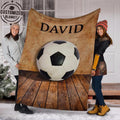 Ohaprints-Fleece-Sherpa-Blanket-Soccer-Ball-Wood-Floor-Custom-Personalized-Name-Soft-Throw-Blanket-1305-Fleece Blanket