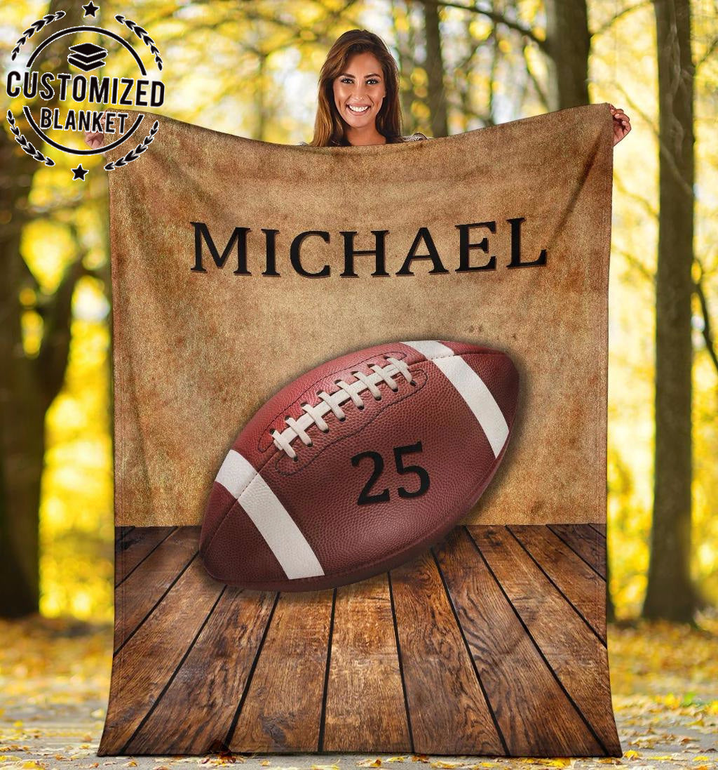 Ohaprints-Fleece-Sherpa-Blanket-American-Football-Gift-For-Son-Boy-Men-Custom-Personalized-Name-Number-Soft-Throw-Blanket-1360-Fleece Blanket