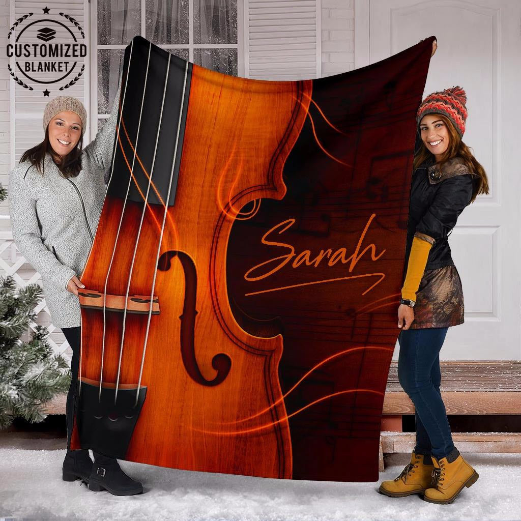 Ohaprints-Fleece-Sherpa-Blanket-Violin-This-Is-My-Favorite-Gift-For-Violin-Lover-Custom-Personalized-Name-Soft-Throw-Blanket-1193-Fleece Blanket