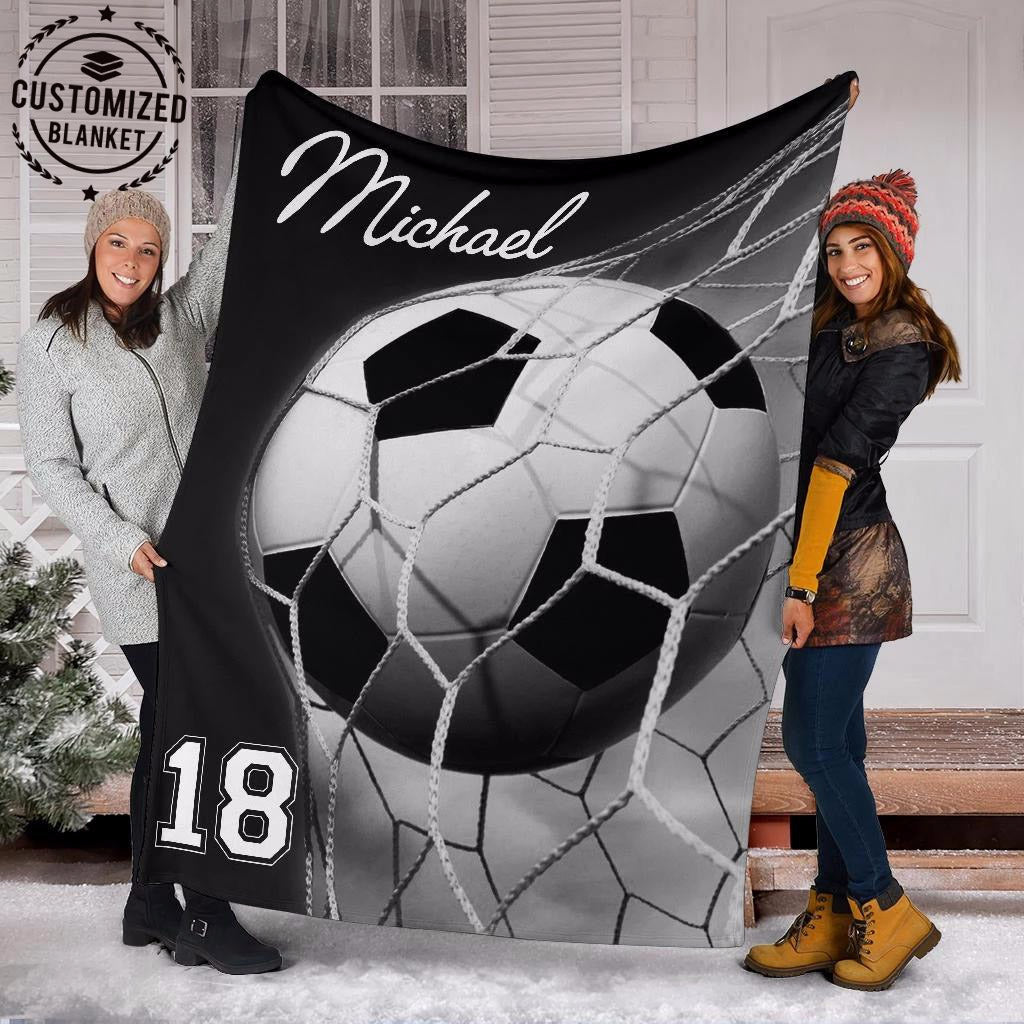 Ohaprints-Fleece-Sherpa-Blanket-Soccer-Goal-This-Is-My-Passion-Gift-Lover-Custom-Personalized-Name-Number-Soft-Throw-Blanket-1268-Fleece Blanket