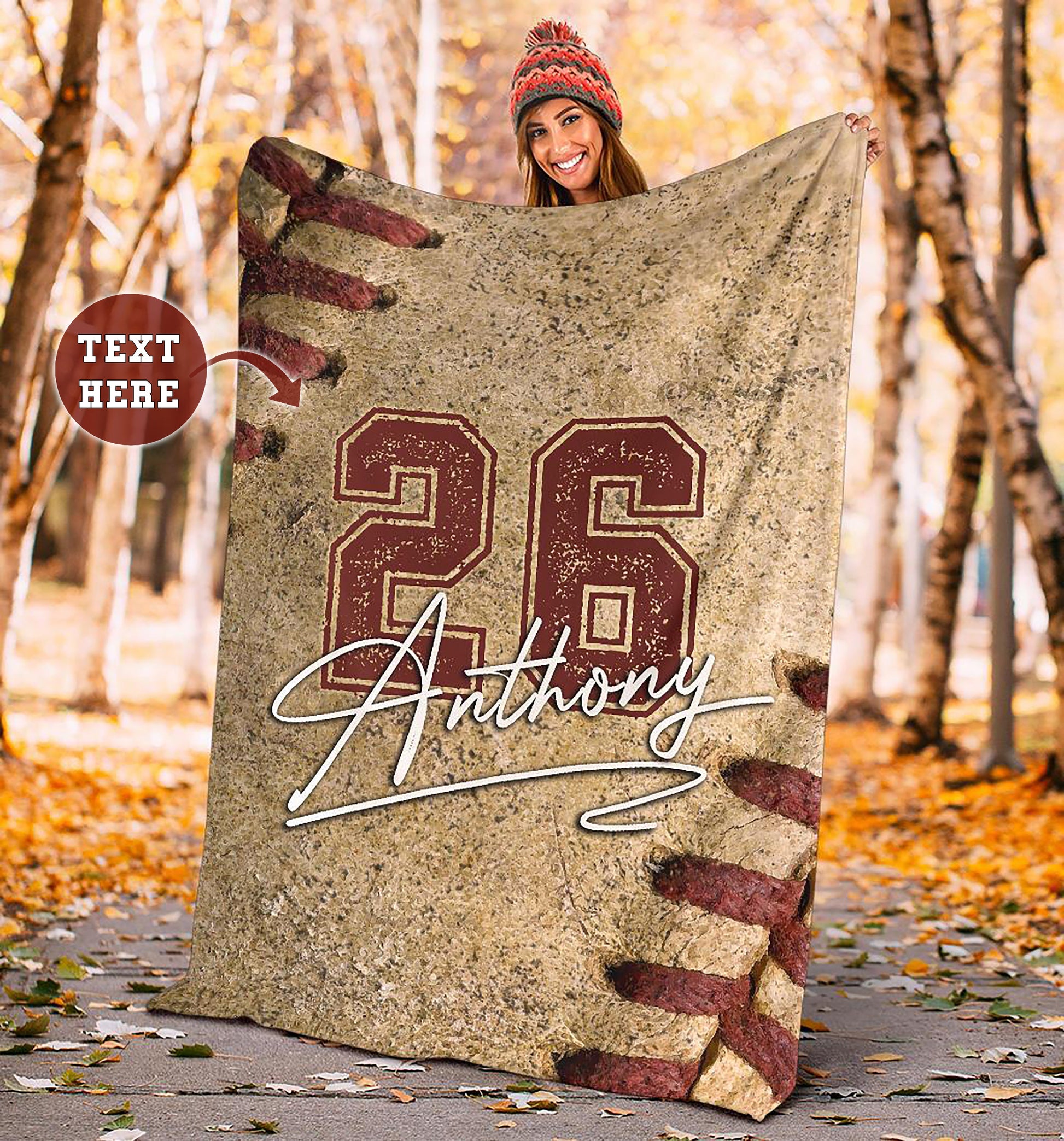 Ohaprints-Fleece-Sherpa-Blanket-Baseball-Gift-For-Son-Boy-Custom-Personalized-Name-Number-Soft-Throw-Blanket-1433-Fleece Blanket