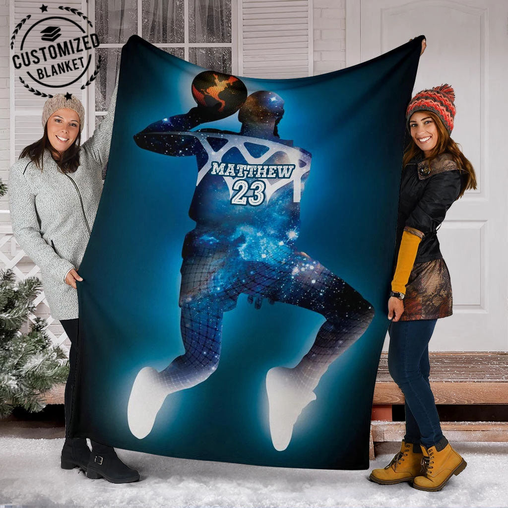 Ohaprints-Fleece-Sherpa-Blanket-Basketball-Gift-For-Son-Boy-Men-Custom-Personalized-Name-Number-Soft-Throw-Blanket-1613-Sherpa Blanket