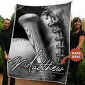 Ohaprints-Fleece-Sherpa-Blanket-Baseball-Gift-For-Son-Boy-Custom-Personalized-Name-Soft-Throw-Blanket-1443-Fleece Blanket