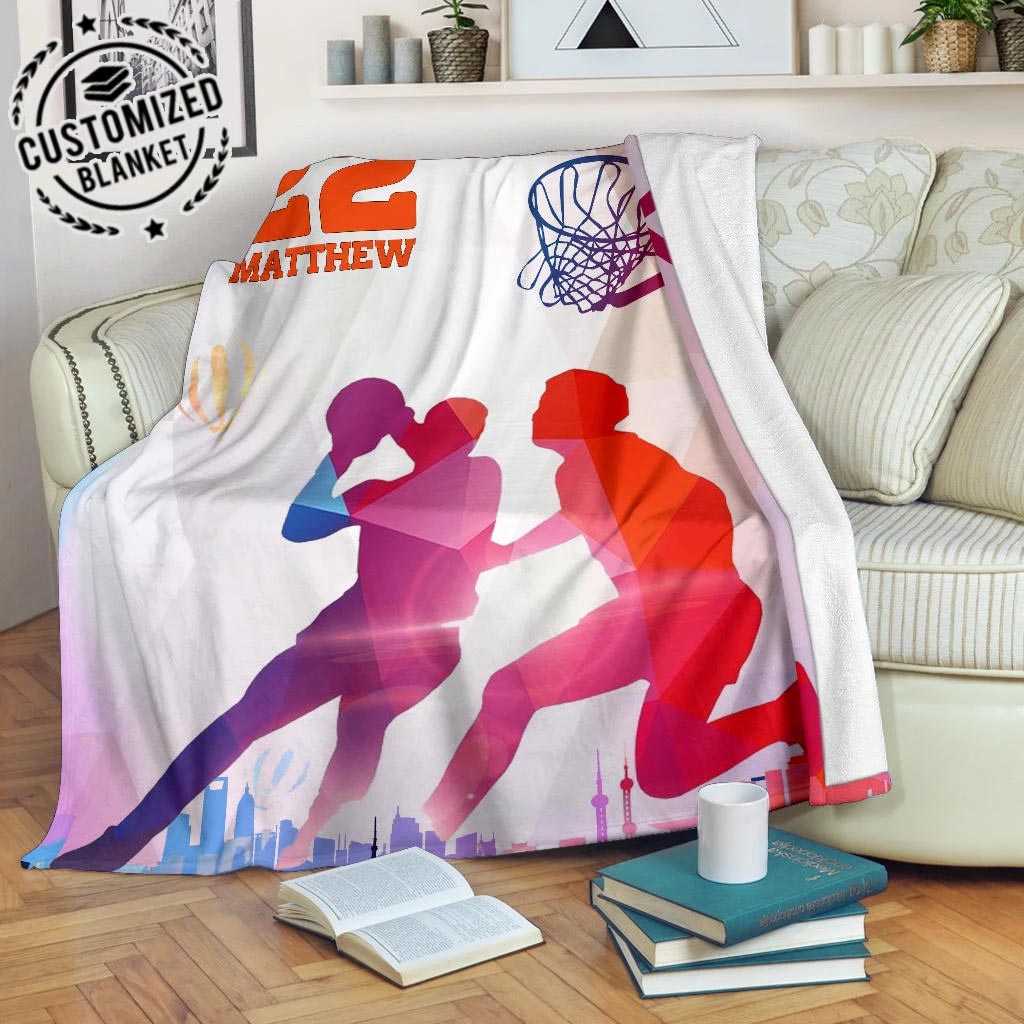 Ohaprints-Fleece-Sherpa-Blanket-Basketball-Gift-For-Son-Boy-Men-Custom-Personalized-Name-Number-Soft-Throw-Blanket-1606-Sherpa Blanket