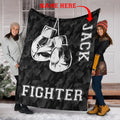 Ohaprints-Fleece-Sherpa-Blanket-Boxing-Camo-Fighter-Gift-For-Fan-Lovers-Soft-Throw-Blanket-1761-Fleece Blanket