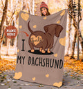 Ohaprints-Fleece-Sherpa-Blanket-Dachshund-My-Love-Dog-Perfect-Gift-For-Lover-Pet-Animals-Custom-Personalized-Name-Soft-Throw-Blanket-1799-Fleece Blanket