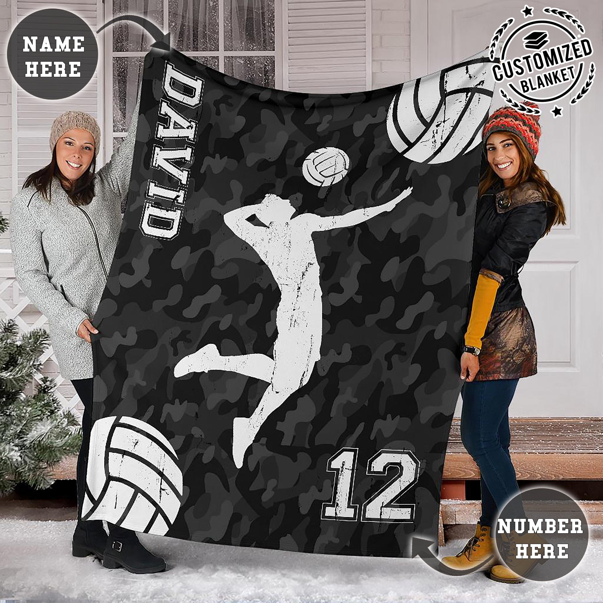 Ohaprints-Fleece-Sherpa-Blanket-Volleyball-Gift-For-Daughter-Girl-Custom-Personalized-Name-Number-Soft-Throw-Blanket-1204-Sherpa Blanket