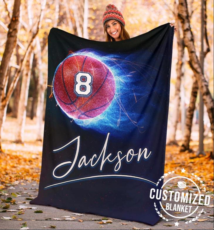 Ohaprints-Fleece-Sherpa-Blanket-Basketball-Gift-For-Son-Boy-Men-Custom-Personalized-Name-Number-Soft-Throw-Blanket-1719-Sherpa Blanket