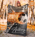 Ohaprints-Fleece-Sherpa-Blanket-Soccer-Goals-Explode-Fire-Custom-Personalized-Name-Number-Soft-Throw-Blanket-1899-Fleece Blanket