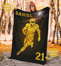 Ohaprints-Fleece-Sherpa-Blanket-American-Football-Gift-For-Son-Boy-Men-Custom-Personalized-Name-Number-Soft-Throw-Blanket-1303-Fleece Blanket