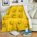 Ohaprints-Fleece-Sherpa-Blanket-Softball-Sunflower-Gift-For-Daughter-Girl-Soft-Throw-Blanket-1812-Fleece Blanket