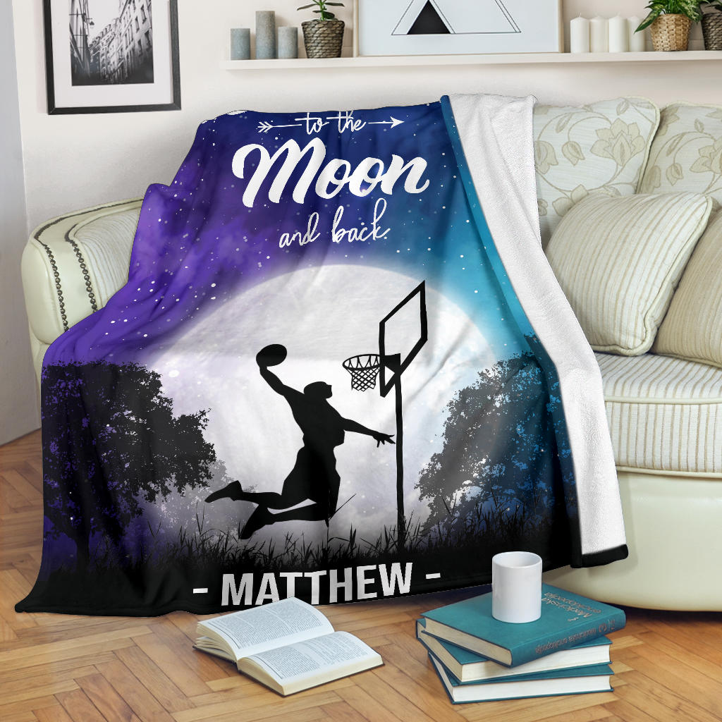 Ohaprints-Fleece-Sherpa-Blanket-Basketball-Gift-For-Son-Boy-Men-Custom-Personalized-Name-Soft-Throw-Blanket-1643-Fleece Blanket