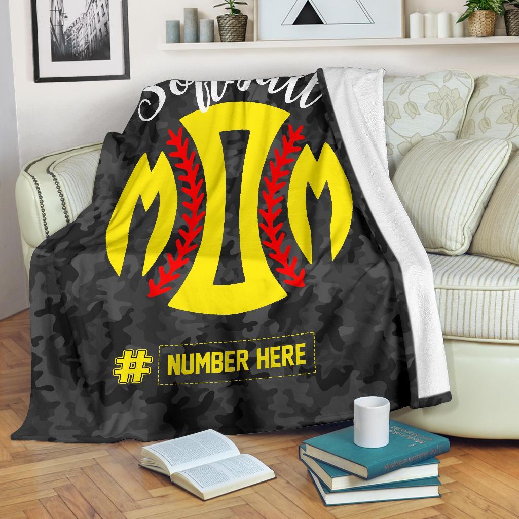 Ohaprints-Fleece-Sherpa-Blanket-Softball-Gift-For-Mom-Mother-Custom-Personalized-Number-Soft-Throw-Blanket-1213-Sherpa Blanket