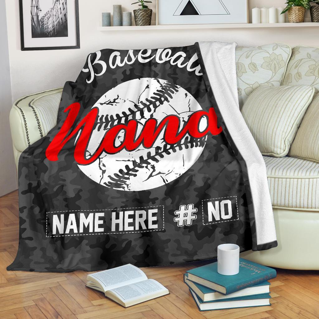 Ohaprints-Fleece-Sherpa-Blanket-Baseball-Gift-For-Nana-Grandma-Custom-Personalized-Name-Number-Soft-Throw-Blanket-1514-Fleece Blanket