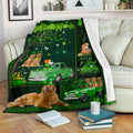 Ohaprints-Fleece-Sherpa-Blanket-Golden-Retriever-Gift-For-Patrick-Day-Soft-Throw-Blanket-1573-Sherpa Blanket