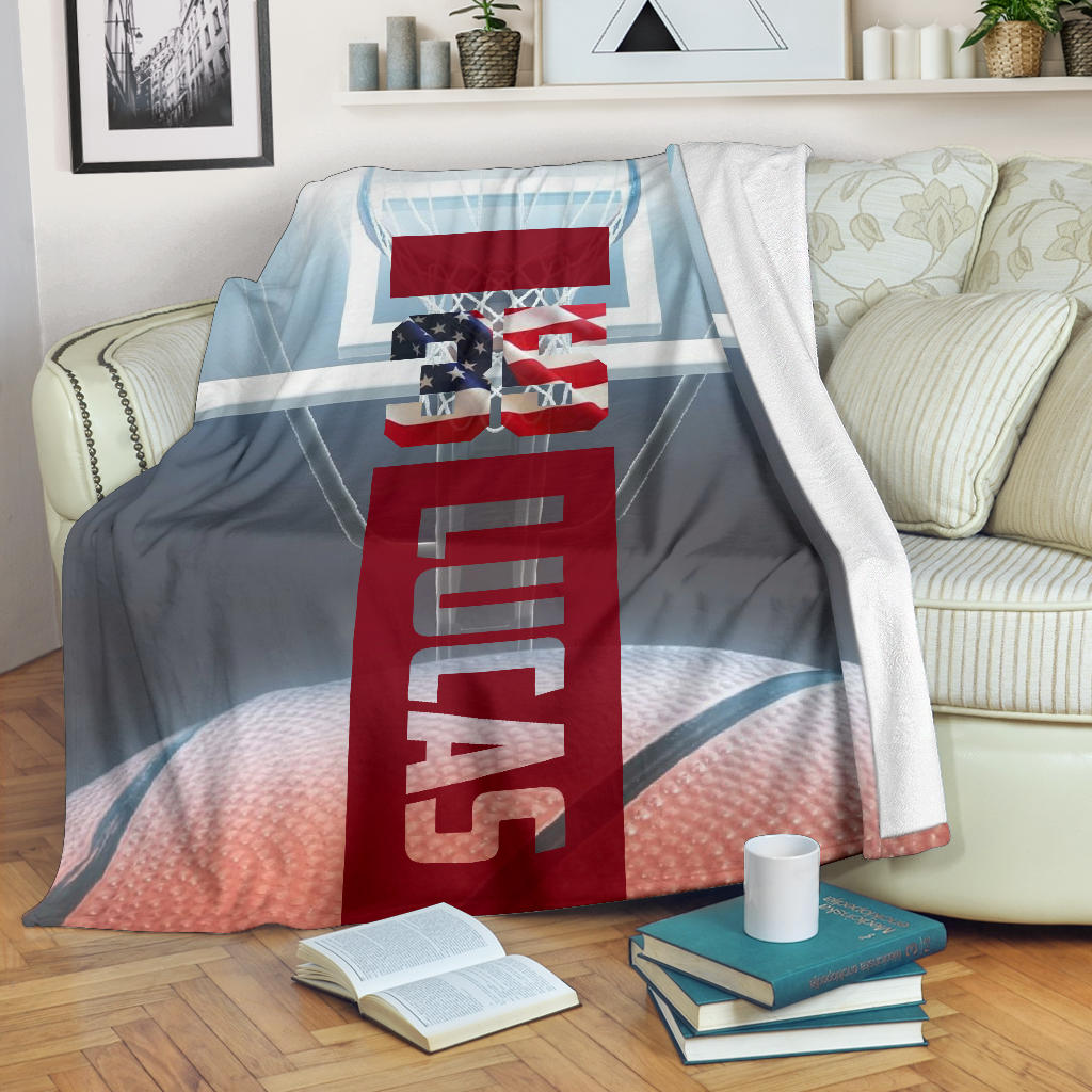 Ohaprints-Fleece-Sherpa-Blanket-Basketball-Gift-For-Son-Boy-Men-Custom-Personalized-Name-Number-Soft-Throw-Blanket-1594-Fleece Blanket