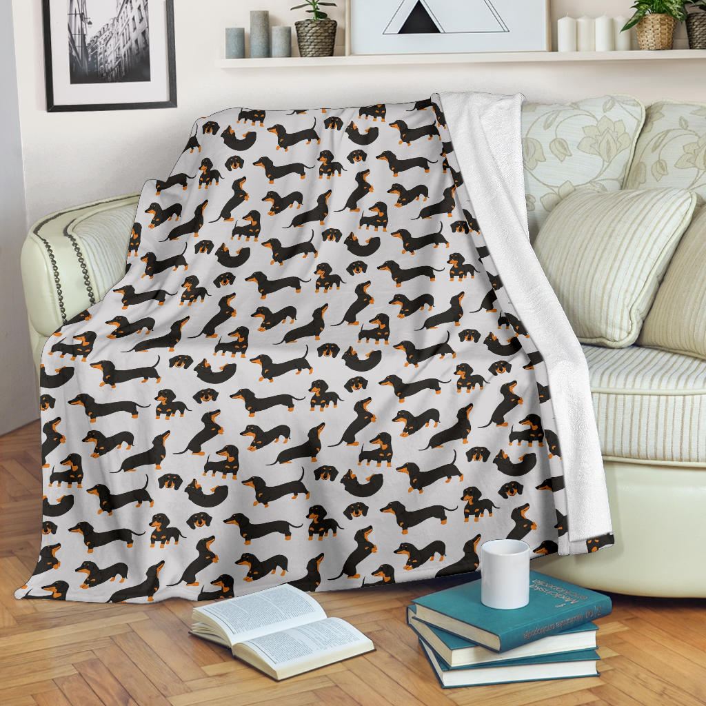 Ohaprints-Fleece-Sherpa-Blanket-Dachshund-Cute-Lovely-Gift-For-Dog-Lover-Pet-Animals-Soft-Throw-Blanket-1795-Fleece Blanket