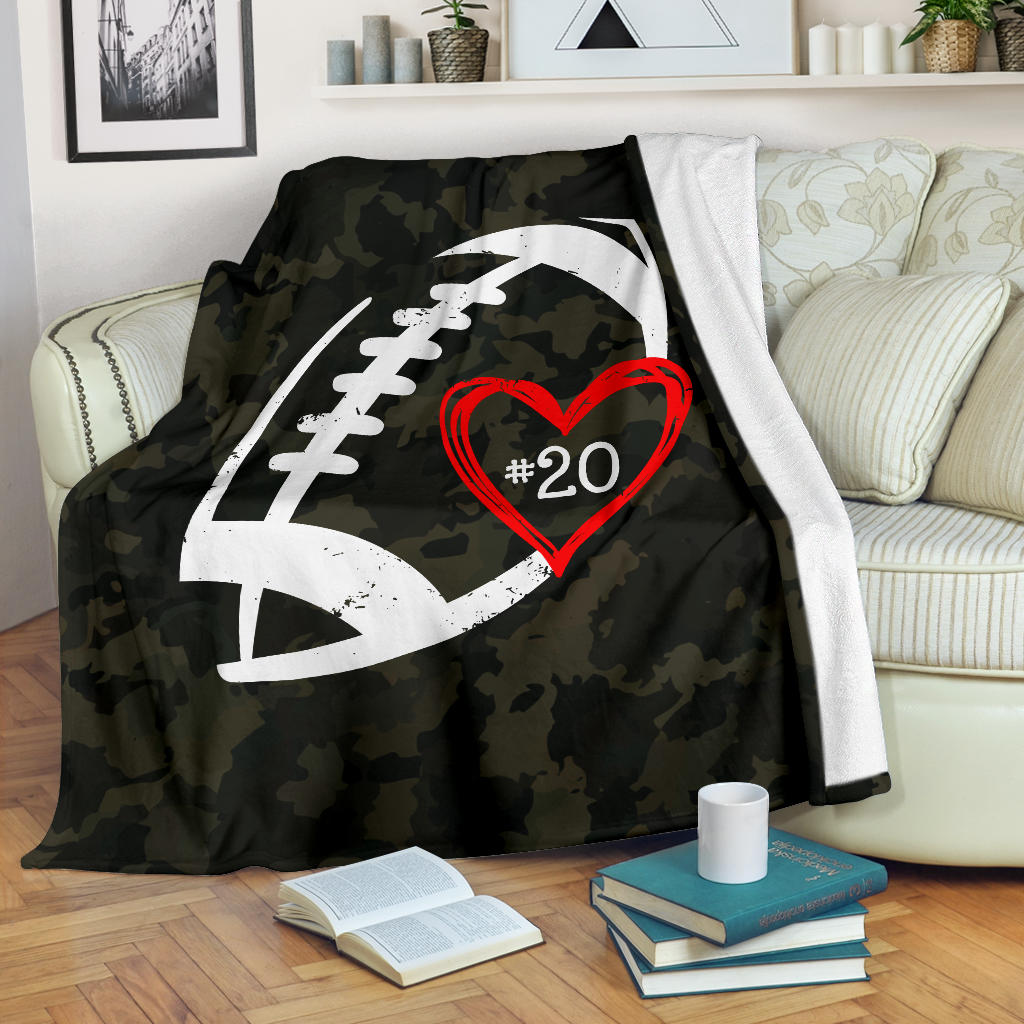 Ohaprints-Fleece-Sherpa-Blanket-American-Football-Gift-For-Son-Boy-Men-Custom-Personalized-Number-Soft-Throw-Blanket-1328-Sherpa Blanket